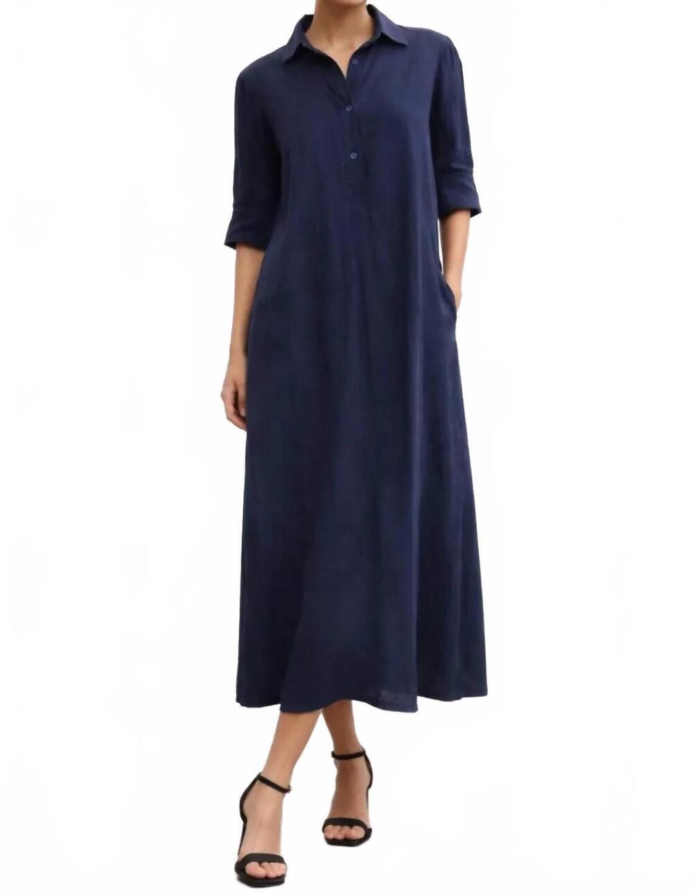 NEW STARKX noele short sleeve dress in navy